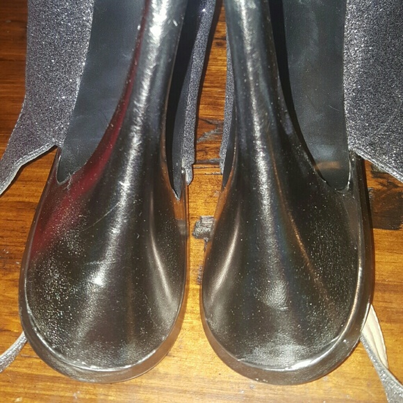 Guess Open Toe Sling Back Pewter Sparkle Glitter H - Picture 5 of 8